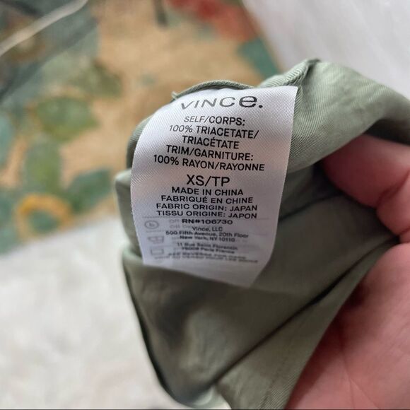 Vince Rib Trim Pale Jade Shell Tank Top - Picture 9 of 9